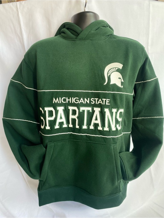 NCAA Other - Michigan State Spartans Hoodie Mens L Green Embroidered Piping Sweatshirt NWT